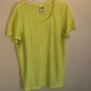 VS PINK neon green tee
